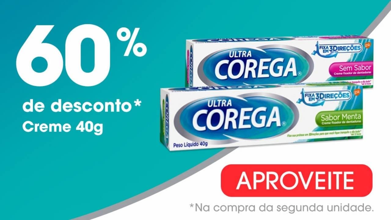 Imagem ilustrativa da oferta especial dos produtos Ultra Corega.