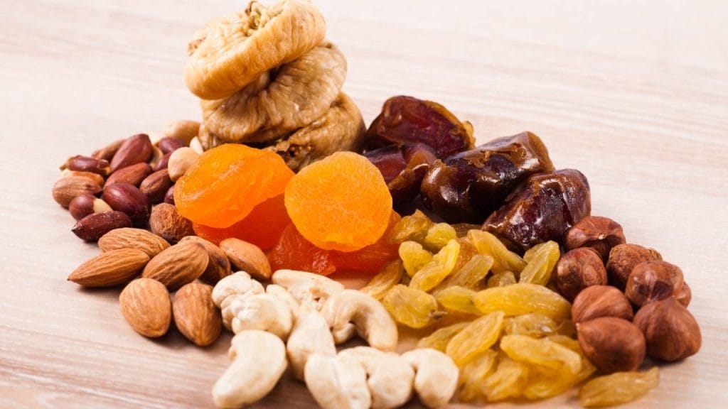 As frutas secas como o damasco tendem a ter mais frutose.