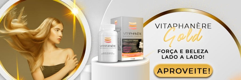 Vitaphanère Gold é um nutricosmético completo de alta qualidade.