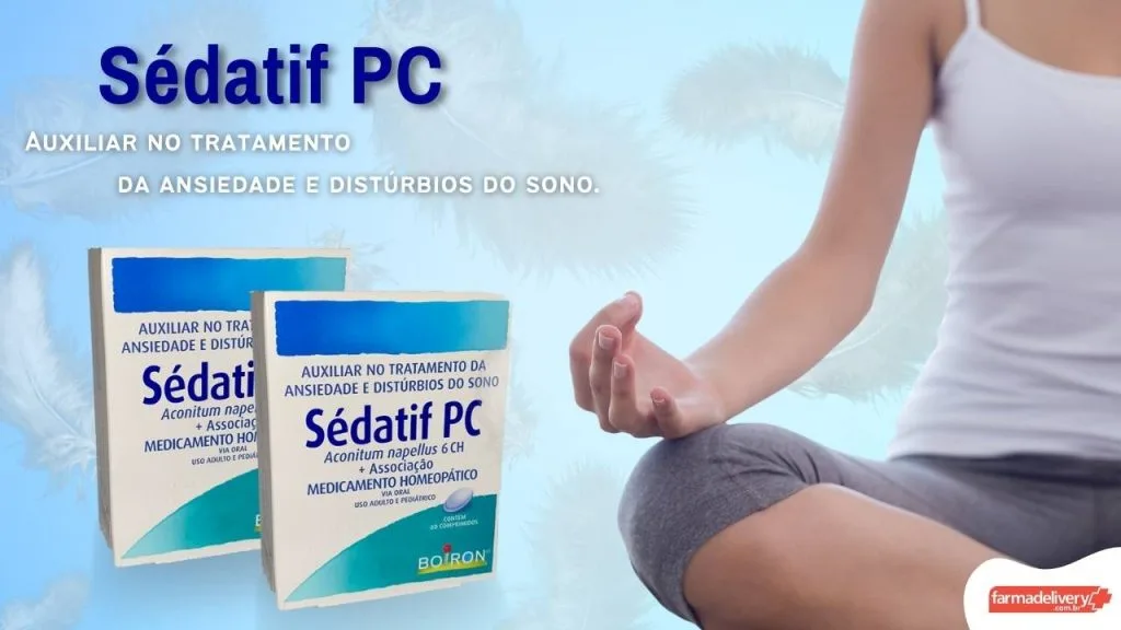 Sédatif PC, medicamento homeopático, auxilia no tratamento da ansiedade e distúrbios do sono.