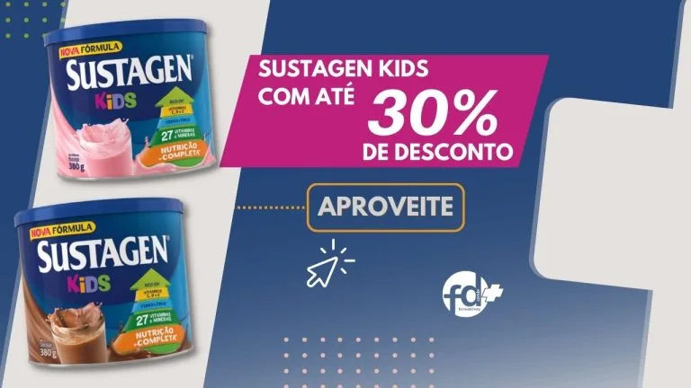 Sustagen Kids com até 30% de desconto no site da Farmadelivery. Aproveite!