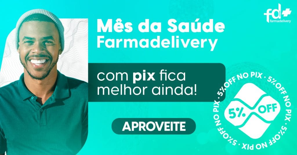 Imagem ilustrativa oferta especial sobre pagamento com pix no site da Farmadelivery.