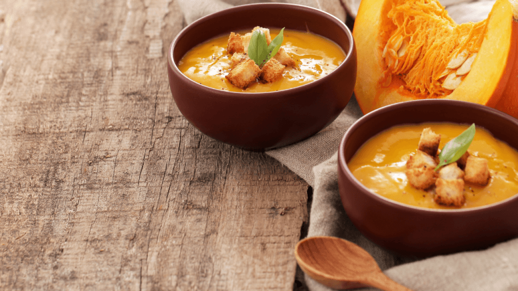 Sopa de abóbora com curry