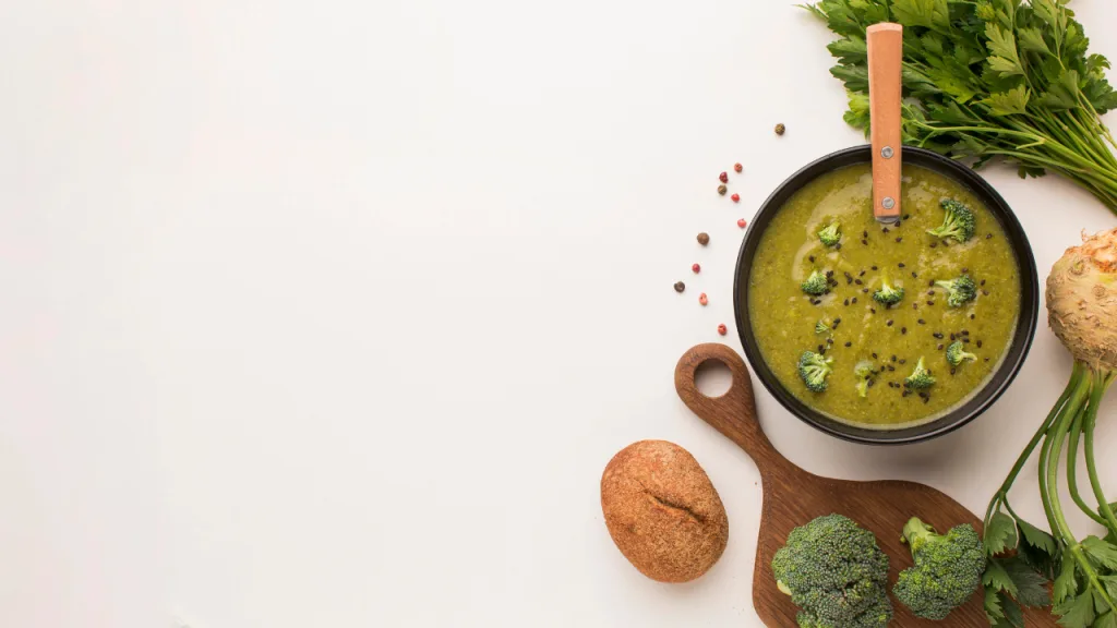 Receita de sopa de legumes com gengibre.