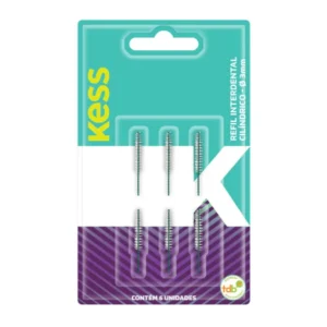 Refil Escova Interdental Kess Cilíndrico 3mm 6 Unidades